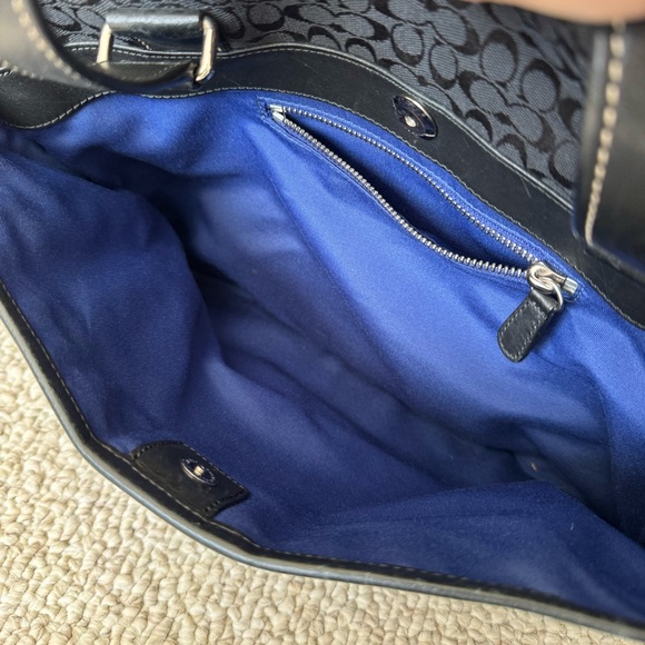 Coach Hudson Signature Monogram 70181 Black Canvas Commuter Messenger Laptop Bag - Picture 3 of 13